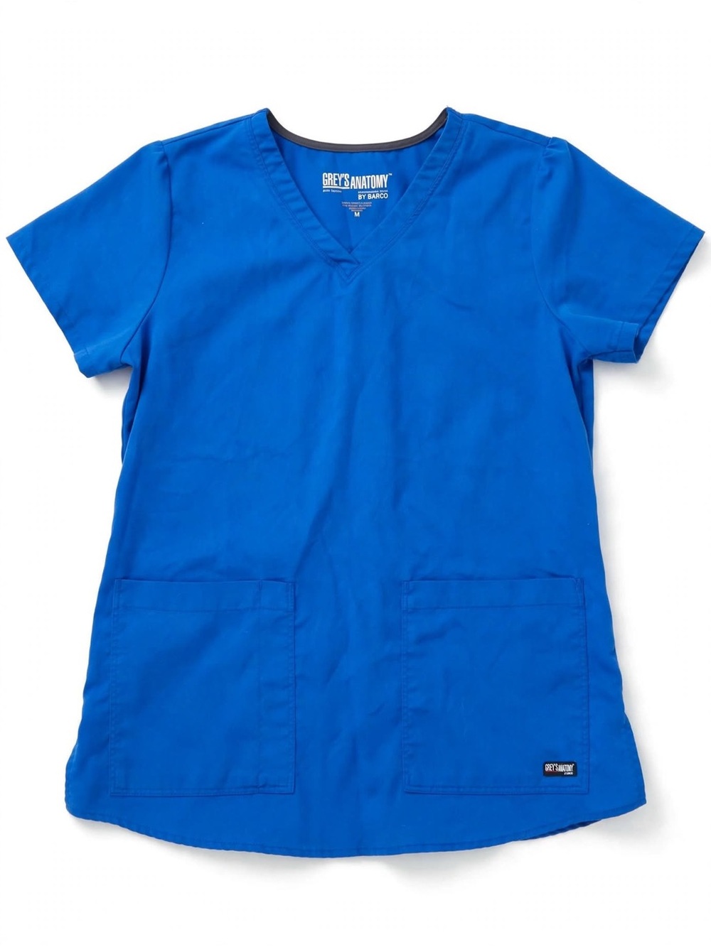 Grey's Anatomy Royal Blue V-Neck Short Sleeve Scrub Top